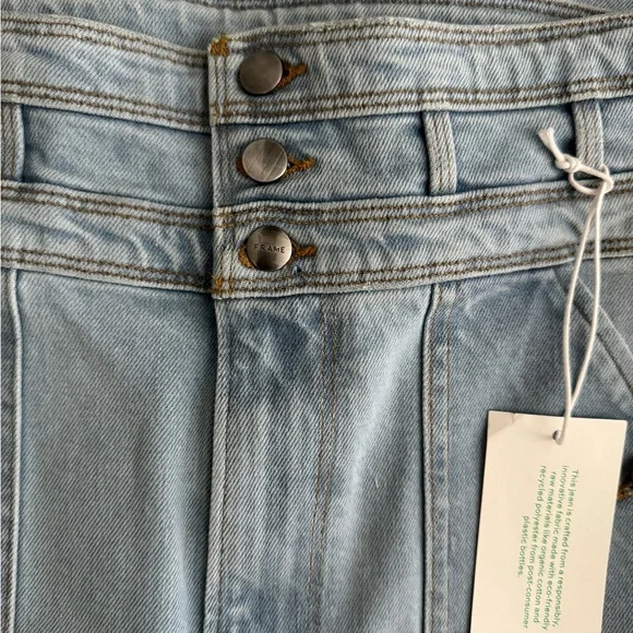 FRAME Ali Wide Leg Triple Waist Tie Jeans Size 27 wideleg, barrel, bell bottoms - Picture 7 of 15